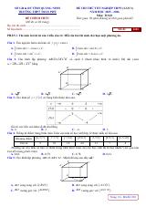 Đề thi thử TN THPT 2026 môn Toán lần 3 trường THPT Trần Phú – Quảng Ninh